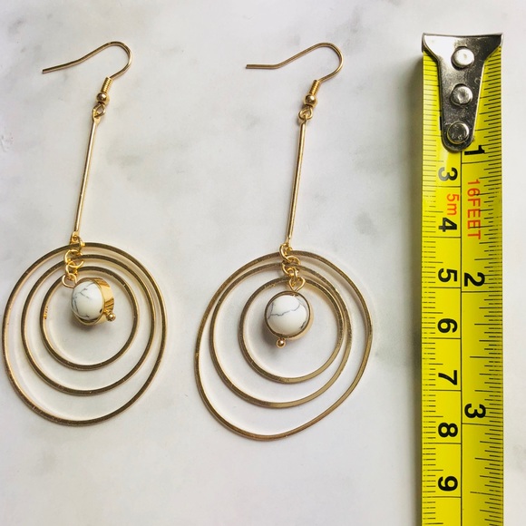 HP❤️New! Modern 3D Atom Molecular Drop Earrings - Picture 3 of 3